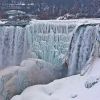 Замерзшие воды Ниагарского водопада