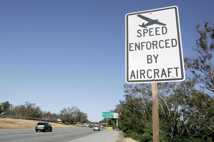 Speed enforced by aircraft